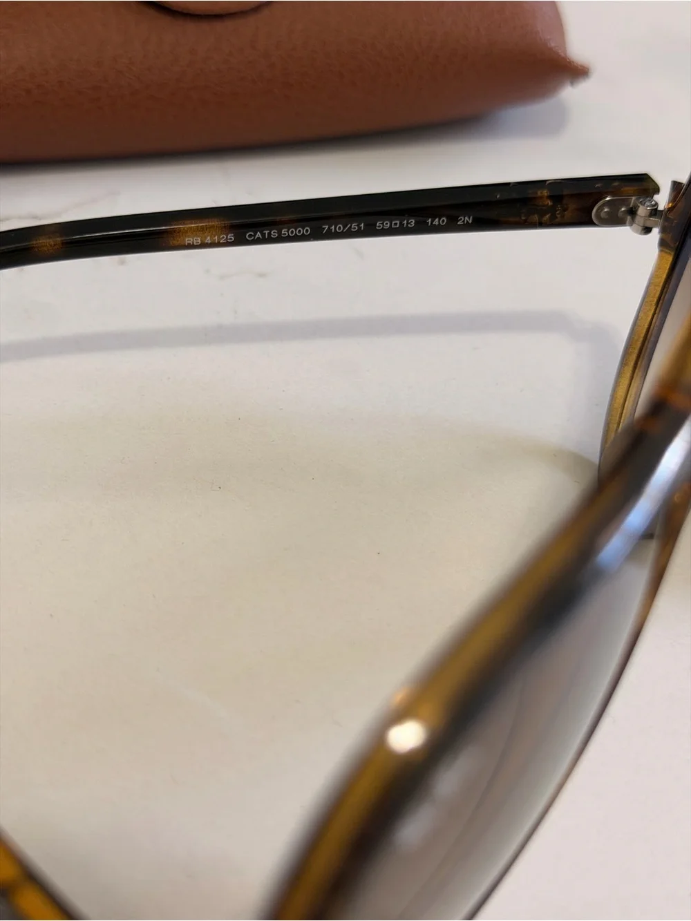 Ray-Ban Brown Gradient Aviator Sunglasses with Tortoiseshell Frame